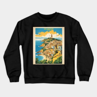 Salvador Bahia Brazil Vintage Tourism Travel Poster Crewneck Sweatshirt